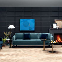 Sofá modular / contemporáneo / gris / blanco