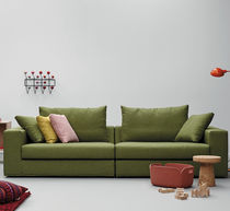 Sofá contemporáneo / gris / blanco / verde
