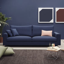 Sofá modular / contemporáneo / gris / azul