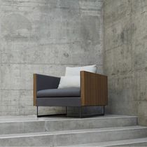 Sillón contemporáneo / de tejido / de cuero...