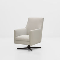 Sillón contemporáneo / de tejido / de cuero...