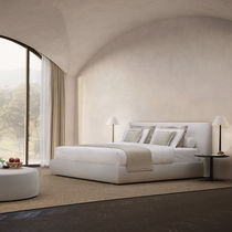 Cama de matrimonio / contemporánea / tapizada...