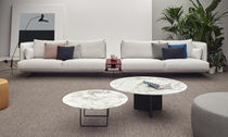 Sofá modular / contemporáneo / gris / blanco
