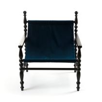 Sillón contemporáneo / de terciopelo / de...