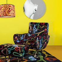 Sillón contemporáneo / de tejido / de metal...