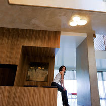 Plafón contemporáneo / redondo / de vidrio...