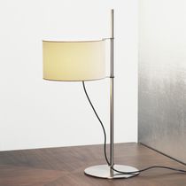 Lámpara de mesa / de metal / de lino / contemporánea