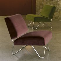 Sillón bajo contemporáneo / de tejido /...