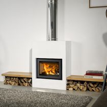 Chimenea de leña / contemporánea / hogar...