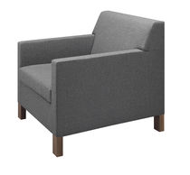 Sillón contemporáneo / de tejido / de madera...
