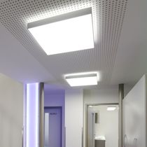 Plafón contemporáneo / cuadrado / de vidrio...