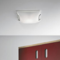 Plafón contemporáneo / cuadrado / de vidrio...