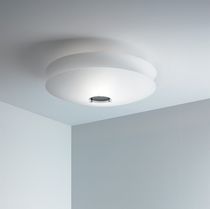 Plafón contemporáneo / redondo / de vidrio...