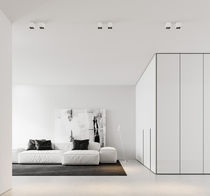 Plafón contemporáneo / cuadrado / de cromo...