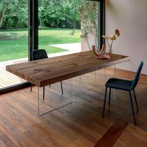 Mesa contemporánea / de vidrio / de material...