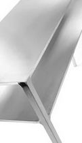 Consola contemporánea / de aluminio / rectangular