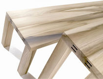 Consola contemporánea / de madera / rectangular