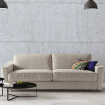 Sofá cama / contemporáneo / gris / beis