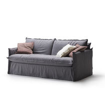Sofá cama / contemporáneo / gris / blanco