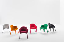 Silla contemporánea / de tejido / de cuero...