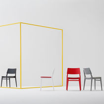 Silla contemporánea / de tejido / de cuero...