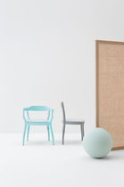 Silla contemporánea / de tejido / de madera...