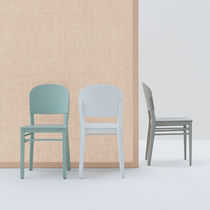Silla contemporánea / de tejido / de madera...