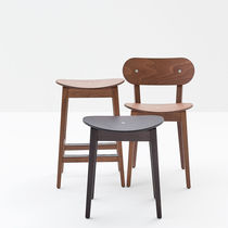 Taburete contemporáneo / de haya / negro
