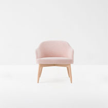 Sillón contemporáneo / de haya / de tejido...