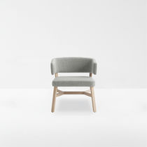 Sillón contemporáneo / de haya / de tejido...