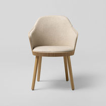 Silla contemporánea / tapizada / con reposabrazos...