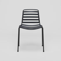 Silla contemporánea / apilable / con cojín...