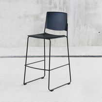 Silla de bar contemporánea / de tejido /...