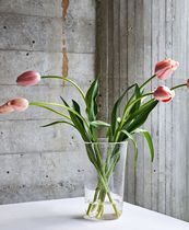 Florero contemporáneo / de vidrio