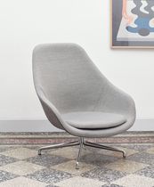 Sillón contemporáneo / de tejido / de metal...