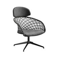 Sillón contemporáneo / de tejido / de cuero...
