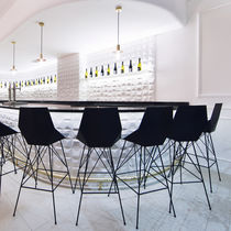 Silla de bar contemporánea / de acero inoxidable...