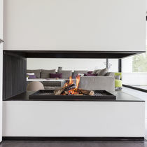 Chimenea de leña / contemporánea / hogar...