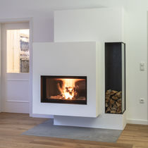 Chimenea de leña / contemporánea / hogar...