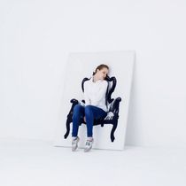 Sillón contemporáneo / de madera / de poliéster...