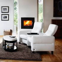 Sillón contemporáneo / de cuero / de tejido...