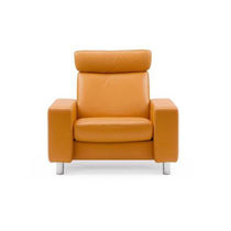 Sillón contemporáneo / de cuero / de tejido...