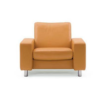 Sillón contemporáneo / de cuero / de tejido...