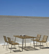 Mesa contemporánea / de teca / de acero...