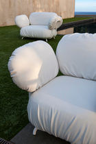 Sillón contemporáneo / de tejido / de aluminio...