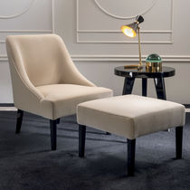 Sillón bajo clásico / de tejido / con reposapiés...