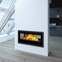 Chimenea insertable de leña / de doble cara