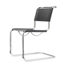 Silla de diseño Bauhaus / de cuero / de...
