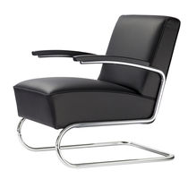 Sillón contemporáneo / de cuero / de piel...