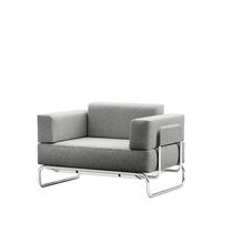 Sillón contemporáneo / de tejido / de cuero...